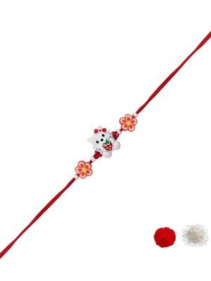 kids cartoon rakhi with roli chawal and raksha bandhan card 2