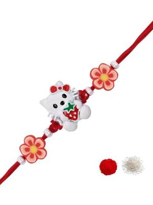 kids cartoon rakhi with roli chawal and raksha bandhan card 3