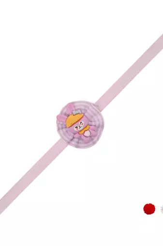 kids cartoon rakhi with roli chawal and raksha bandhan card