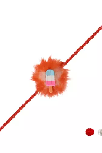 kids cartoon rakhi with roli chawal and raksha bandhan card