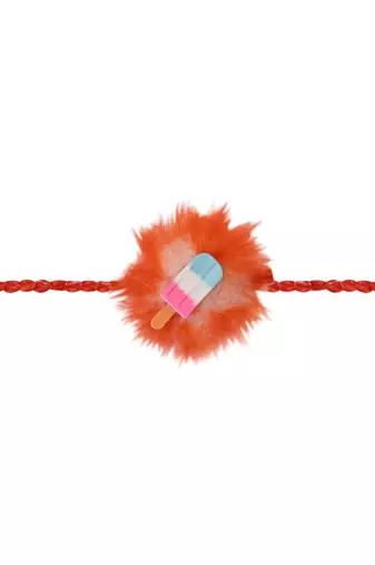 kids cartoon rakhi with roli chawal and raksha bandhan card
