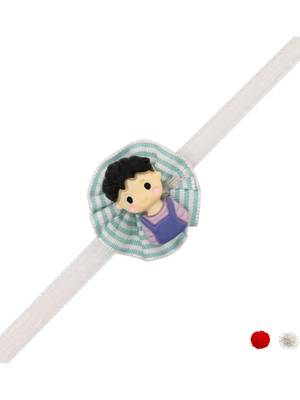 kids cartoon rakhi with roli chawal and raksha bandhan card 2