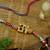 om designer rakhi with roli chawal and raksha bandhan card