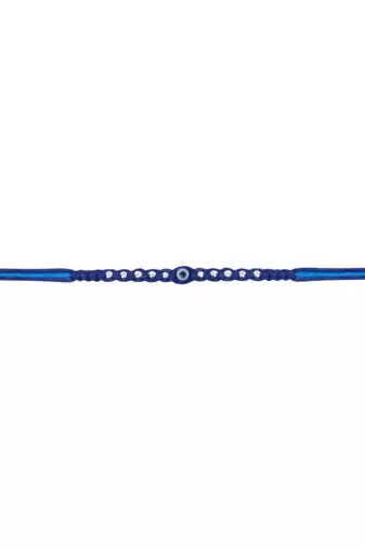 evil eye theme designer rakhi with roli chawal and raksha bandhan card