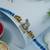 ganesha designer blue rakhi with roli chawal and raksha bandhan card