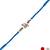 ganesha designer blue rakhi with roli chawal and raksha bandhan card