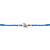 ganesha designer blue rakhi with roli chawal and raksha bandhan card