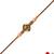 om designer rakhi with roli chawal and raksha bandhan card