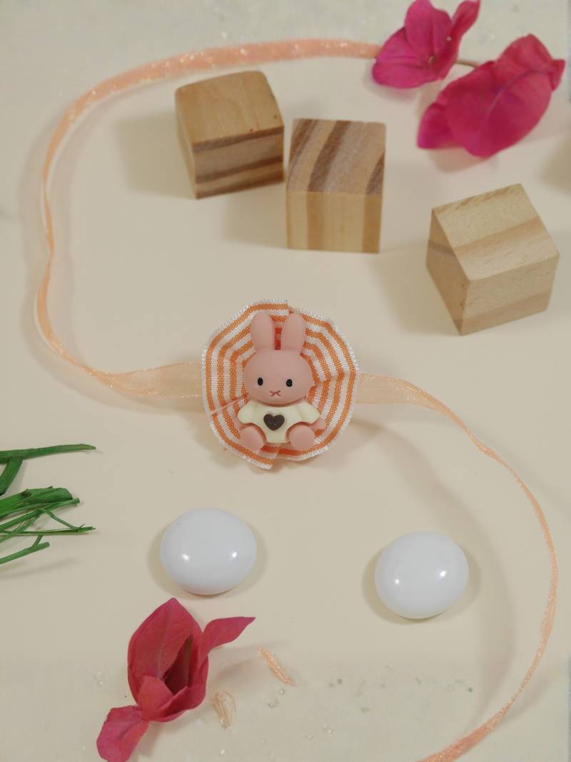 kids cartoon rakhi with roli chawal and raksha bandhan card
