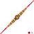 ganesha designer rakhi with roli chawal and raksha bandhan card