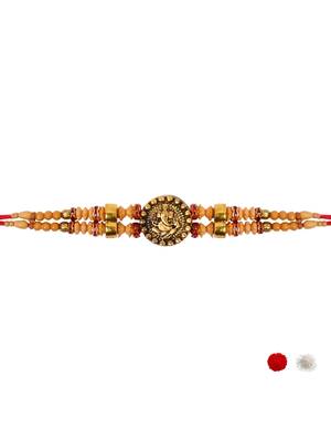 ganesha designer rakhi with roli chawal and raksha bandhan card 3