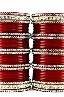 acrylic plastic suhag panjubi chura red colour  size-2.4,2.6,2.8