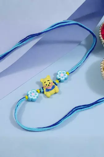 kids cartoon rakhi with roli chawal and raksha bandhan card