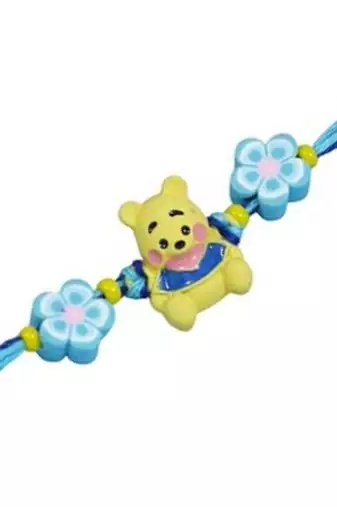 kids cartoon rakhi with roli chawal and raksha bandhan card