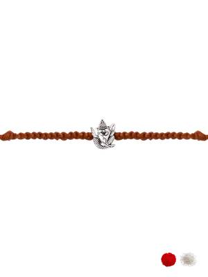 ganesha design rakhi with roli chawal and raksha bandhan card 2