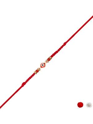 evil eye designer rakhi with roli chawal and raksha bandhan card 2