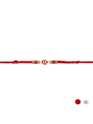 evil eye designer rakhi with roli chawal and raksha bandhan card 3