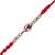 rudraksha designer rakhi with roli chawal and raksha bandhan card