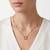925 Sterling Silver Rose Gold Cubic Zirconia Minimalist Interlocking Circle Necklace Set for women 