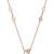925 Sterling Silver Rose Gold Cubic Zirconia Minimalist Interlocking Circle Necklace Set for women 