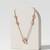 925 Sterling Silver Rose Gold Cubic Zirconia Minimalist Interlocking Circle Necklace Set for women 