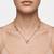 925 Sterling Silver Rose Gold Cubic Zirconia Minimalist Interlocking Circle Necklace Set for women 