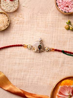 designer rakhi with roli chawal and raksha bandhan card 1