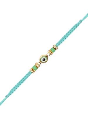 evil eye designer rakhi with roli chawal and raksha bandhan card 3
