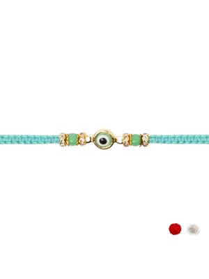 evil eye designer rakhi with roli chawal and raksha bandhan card 4