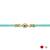 evil eye designer rakhi with roli chawal and raksha bandhan card