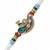 peacock designer red rakhi with roli chawal and raksha bandhan card