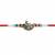 peacock designer red rakhi with roli chawal and raksha bandhan card