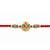 ganesha designer red rakhi with roli chawal and raksha bandhan card