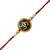 om designer rakhi with roli chawal and raksha bandhan card