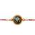 om designer rakhi with roli chawal and raksha bandhan card