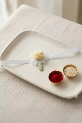 kids cartoon rakhi with roli chawal and raksha bandhan card