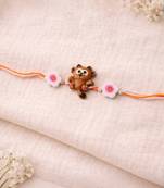 kids cartoon rakhi with roli chawal and raksha bandhan card