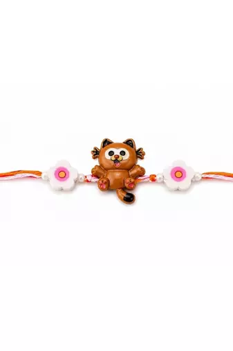 kids cartoon rakhi with roli chawal and raksha bandhan card