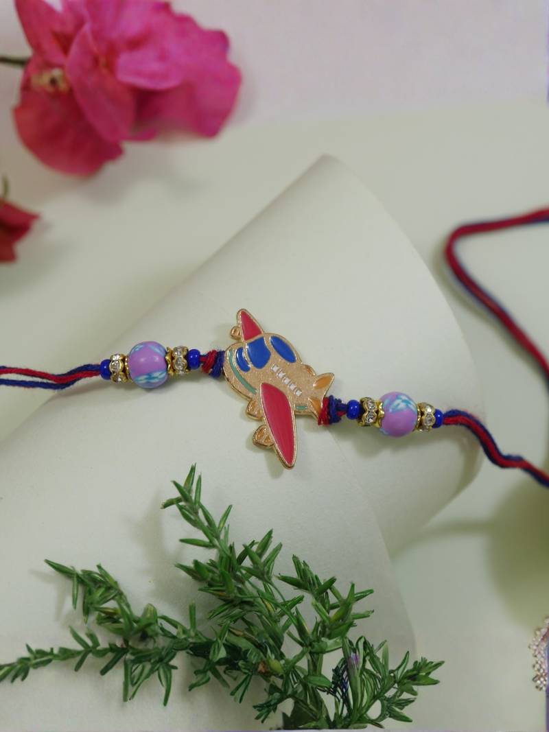 kids cartoon rakhi with roli chawal and raksha bandhan card