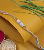 clay kids rakhi with roli chawal and raksha bandhan cards
