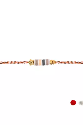 clay kids rakhi with roli chawal and raksha bandhan cards