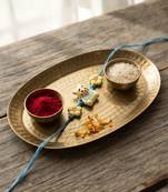kids rakhi with roli chawal and raksha bandhan cards