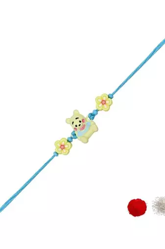kids rakhi with roli chawal and raksha bandhan cards