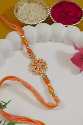 kids rakhi with roli chawal and raksha bandhan cards
