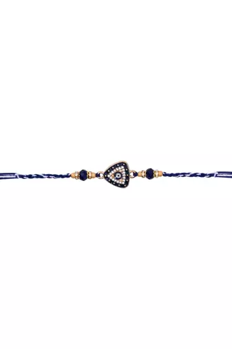 evil eye rakhi with roli chawal and raksha bandhan cards