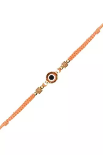 evil eye rakhi with roli chawal and raksha bandhan cards