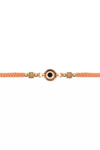 evil eye rakhi with roli chawal and raksha bandhan cards