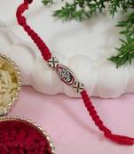 designer om rakhi with roli chawal and raksha bandhan cards