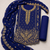 Women’s embroidered unstitched salwar suit dress material with dupatta