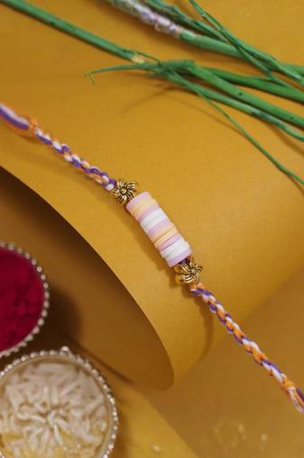 clay kids rakhi with roli chawal and raksha bandhan cards